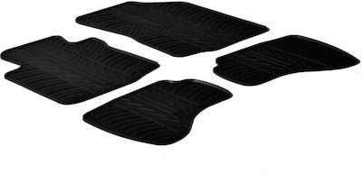 Lampa Set of Front and Rear Mats Tray Type 4pcs from Rubber for Peugeot 107 Toyota Aygo Citroen C1 Black