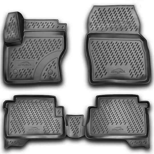 Novline Set of Front and Rear Mats 4pcs Tray Type for Ford Kuga 2013-2019 Gray
