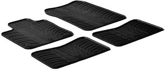 Lampa Set of Front and Rear Mats 4pcs Tray Type for Renault Twingo Black