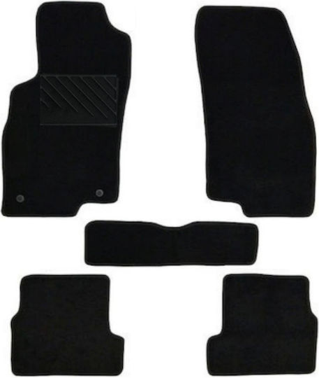 Autopataki Set of Front and Rear Mats 5pcs for Fiat Punto Evo 2009+ Black