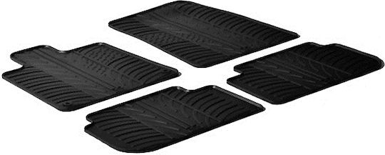 Lampa Set of Front and Rear Mats 4pcs Tray Type for Peugeot 407 Black