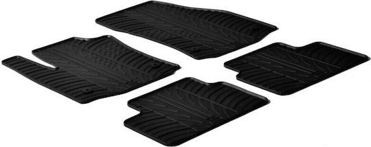 Lampa Set of Front and Rear Mats 4pcs Tray Type for Opel Meriva 2010-2017 Black