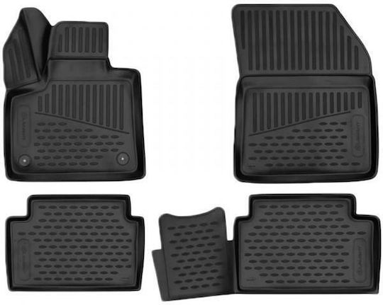 Novline Front Mats 2pcs Tray Type for Citroen C5 Aircross Aircross 5D 2019 Black