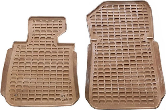 Auto Gs Set of Front and Rear Mats 4pcs Tray Type for BMW E87 2005+ Brown