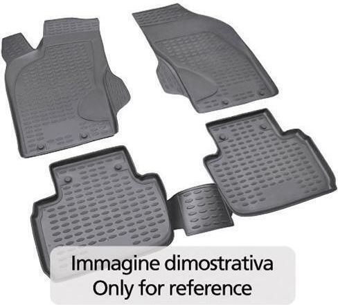 Novline Set of Front and Rear Mats 4pcs Tray Type for Ford Ka 2008-2017 Black