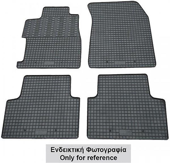 Cik Set of Front and Rear Mats 4pcs from Rubber for Opel Vivaro Fiat Talento Black