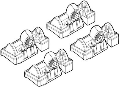 Nordrive Kit Άκρα-Πόδια για Μπάρες Hyundai Getz 5D 2002-2008 4τμχ