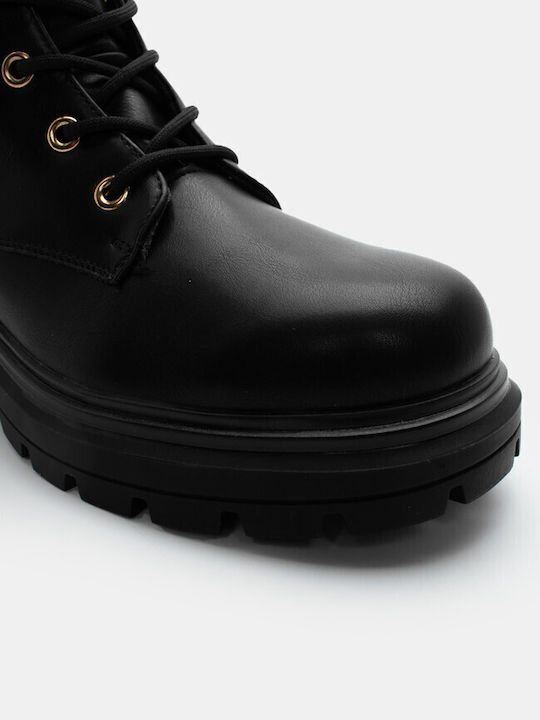 Luigi Suede Women's Ankle Boots with Medium Heel Black