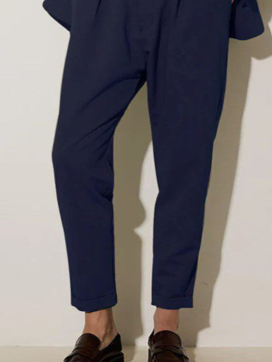 Stefan Fashion Pantaloni pentru bărbați Chino cu Croială Slim Dark Navy