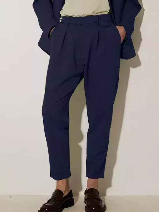 Trousers Chino Elastic in Slim Fit Dark Navy