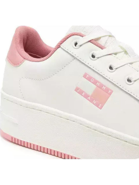 Γυναικεία Flatforms Sneakers Λευκό / Ροζ