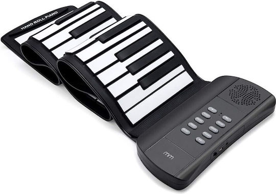 Mikamax Tastatur Roll Up mit 61 Tasten Schwarz