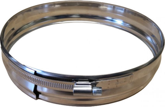 Technometal Σφιγκτήρας Καπνοδόχου Inox 150mm Ασημί