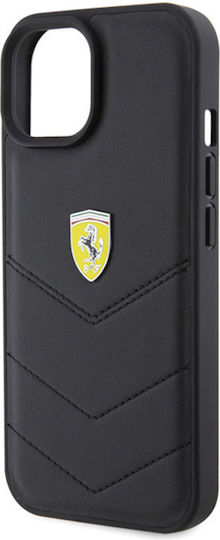Ferrari 6.1" Back Cover Plastic Black (iPhone 15)