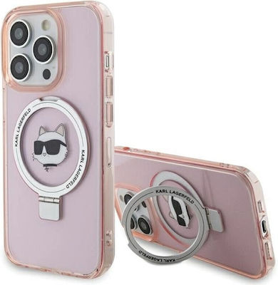 Karl Lagerfeld Choupette Head Magsafe Back Cover Plastic Pink (iPhone 15 Pro Max)