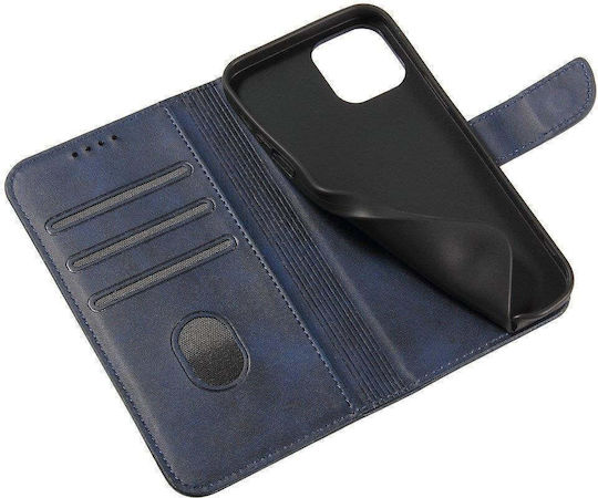 Hurtel Magnet Elegant Book Piele artificială Albastru (Redmi Note 9T)