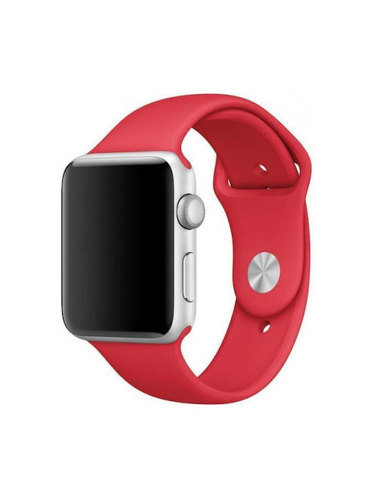 Armband Silikon mit Pin Rot (Apple Watch 44/45/46mm/Ultra 49mm)