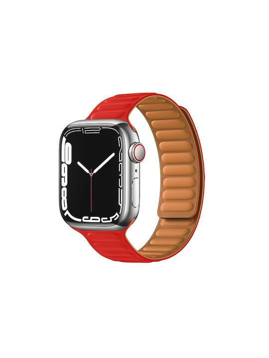 Armband Silikon mit Pin Rot (Apple Watch 44/45/46mm/Ultra 49mm)