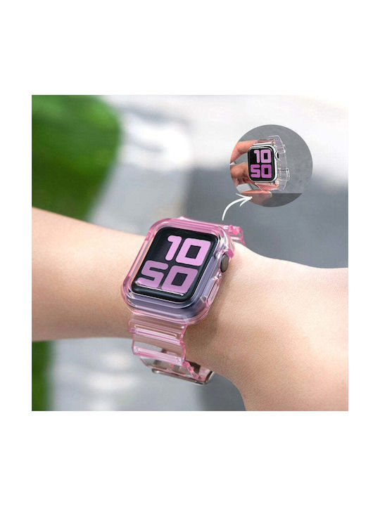 Hurtel Light Set Case & Каишка Силикон Черен (Apple Watch 44/45/46mm/Ultra 49mm)