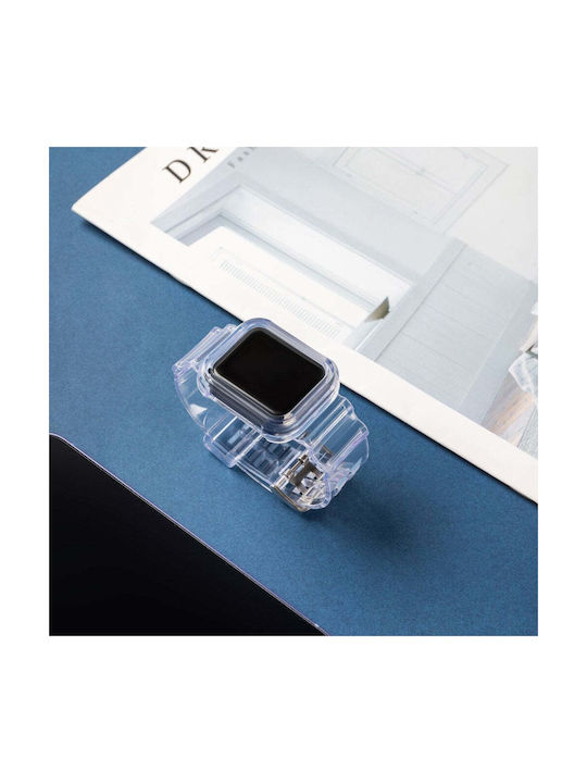 Hurtel Light Set Case & Каишка Силикон Черен (Apple Watch 44/45/46mm/Ultra 49mm)