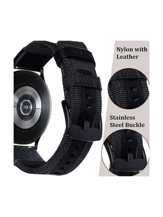 Leather Nylon Armband Leder Khaki (Amazfit T-Rex)