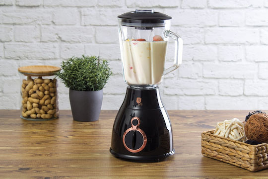 Berlinger Haus Μπλέντερ για Smoothies με Γυάλινη Κανάτα 1.5lt 600W Μαύρο BH-9025