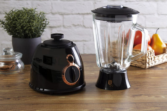 Berlinger Haus Μπλέντερ για Smoothies με Γυάλινη Κανάτα 1.5lt 600W Μαύρο BH-9025