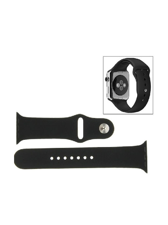 Λουράκι Σιλικόνης Bikson Μαύρο (Apple Watch 42mm)