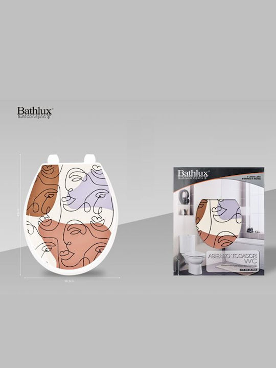 Bathlux Plastic Toilet Seat Multicolour 45cm