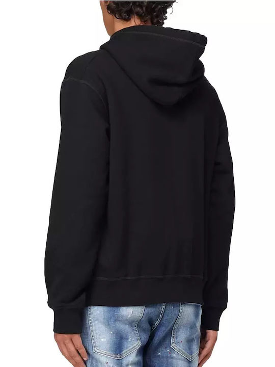 Dsquared2 Cool Herren Sweatshirt mit Kapuze Black