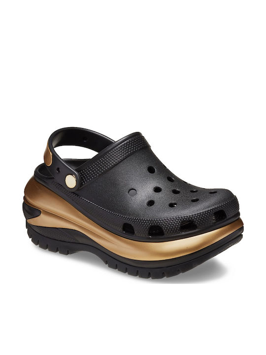 Crocs Mega Crush Γυναικεία Σαμπό Μαύρα