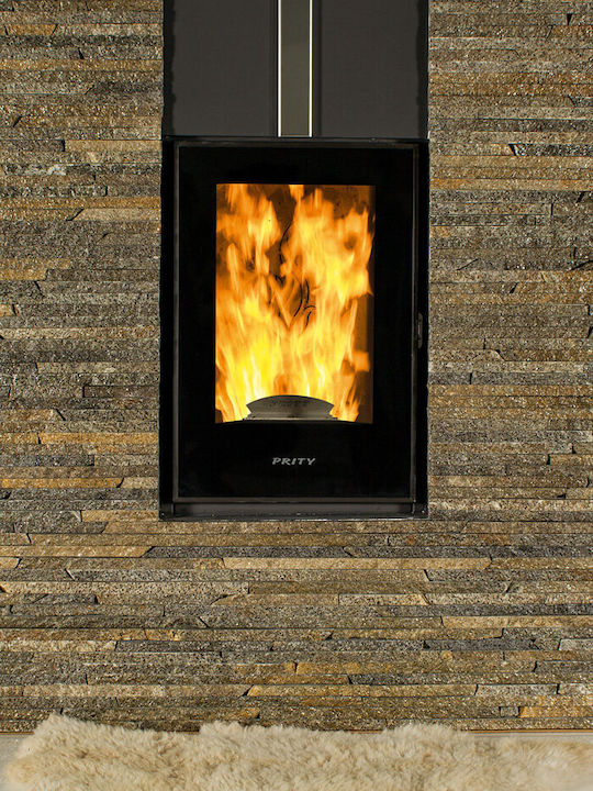 Prity KPW24 Ενεργειακό Τζάκι Pellet Καλοριφέρ 27.9kW Ίσιο με Ανοιγόμενη Πόρτα