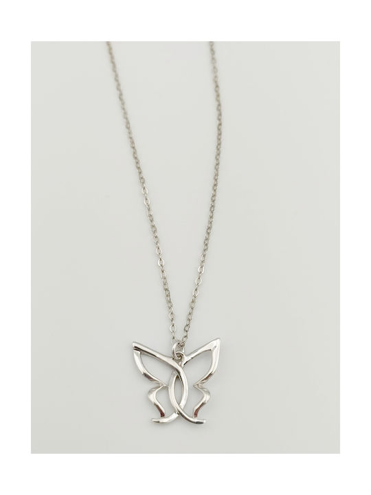 Necklace with design Butterfly from Silver