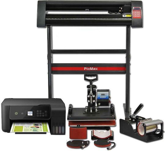 Pachet Pixmax Da Vinci 5 în 1 Presă termică Tăietor de vinil Imprimantă