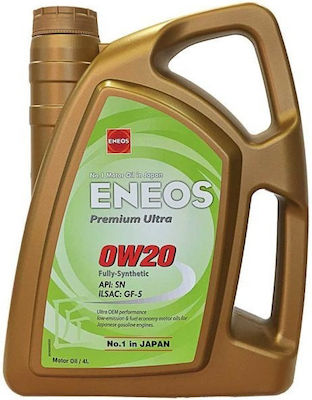 Eneos Λάδι Αυτοκινήτου Premium Ultra 0W-20 4lt