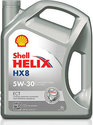 Shell Συνθετικό Λάδι Αυτοκινήτου Helix HX8 ECT 5W-30 C3 για κινητήρες Diesel 5lt