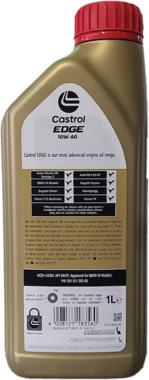 Castrol Edge Supercar Titanium FST Synthetisch,Polyester/Cotton/Leather Autopflegeöl 10W-60 1Es