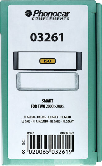 Phonocar DIN-Verkleidungsplatten 2 Din für Smart FürZwei 2000-2007