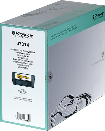 Phonocar Πρόσοψη 2 Din Μαύρο για Skoda Octavia 2005-2013