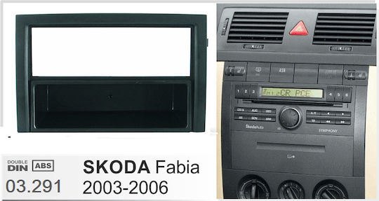 DIN Fascia Panels 2 Din for Skoda Fabia 2000 - 2007 for Skoda Fabia 2000 2007