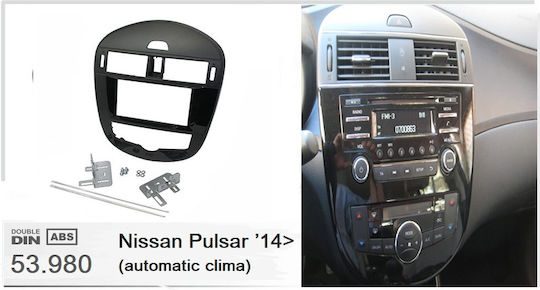 DIN Fascia Panels 2 Din for Nissan Pulsar with Clima 2015