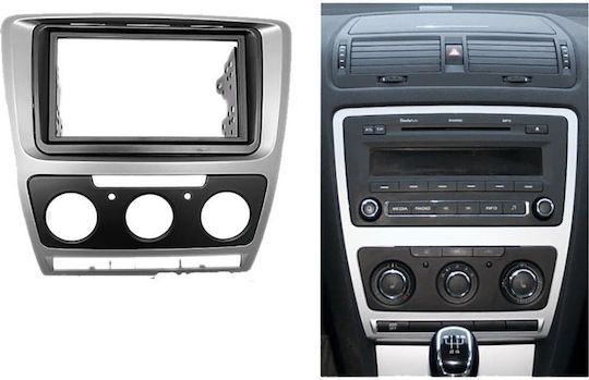 DIN Fascia Panels 2 Din for Skoda Octavia 2004 - 2013 with Manual Air Conditioning for Skoda Octavia 2004 2013