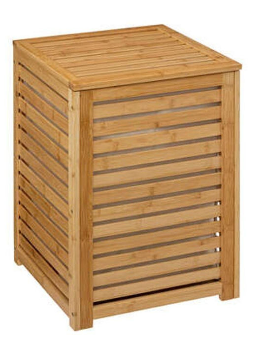 Atmosphera Καλάθι Απλύτων Bamboo 65lt με Καπάκι 40x40x58cm Καφέ
