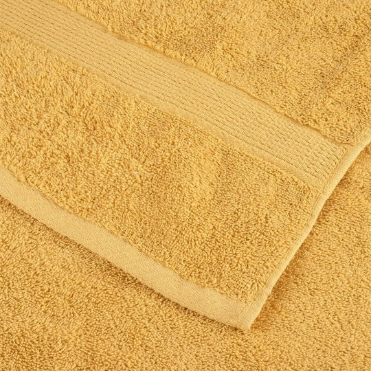 vidaXL Πετσέτα Σώματος 80x200εκ. Χρυσή 4τμχ Βάρους 600gr/m²