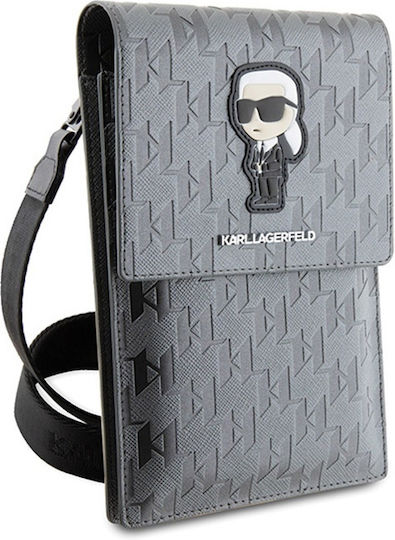 Karl Lagerfeld Saffiano Beutel Gray KLWBSAKHPKG