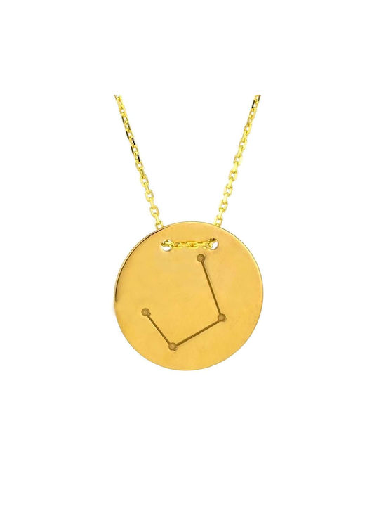 Goldsmith Necklace Zodiac Sign Virgo from Gold Plated Silver