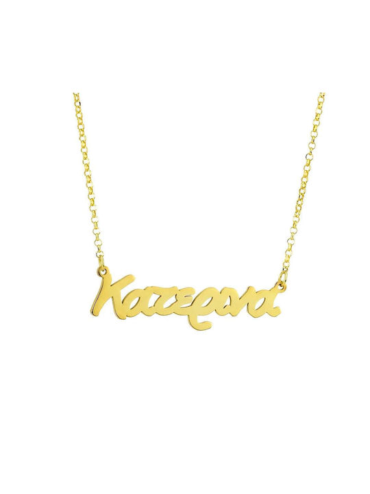 Goldsmith Necklace Name from Gold Plated Silver