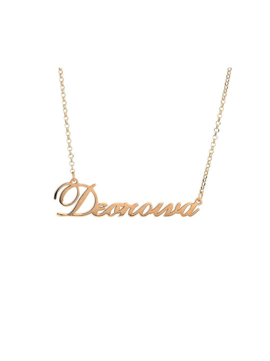 Goldsmith Necklace Name from Gold Plated Silver