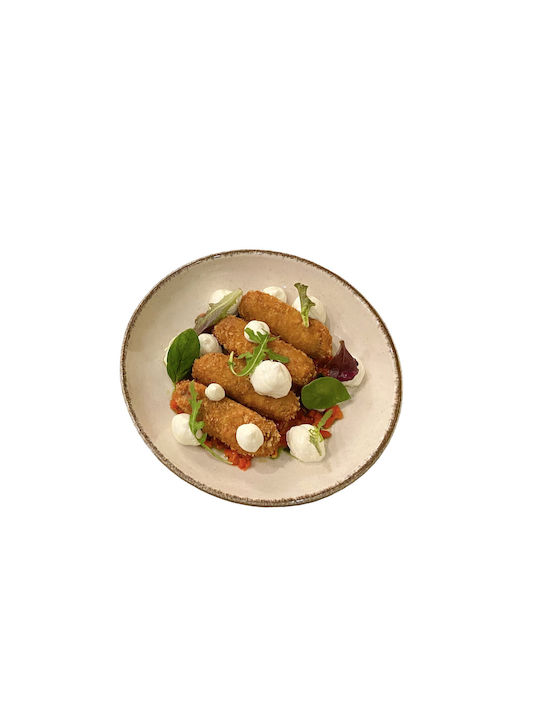 Kutahya Porselen Porcelain Salad Bowl Brown 20x20cm