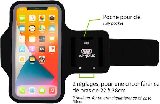 Wantalis Sprinter Brassard Neoprene Θήκη Μπράτσου Μαύρο